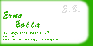 erno bolla business card